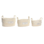 Korb-Set DKD Home Decor Baumwolle Faser (34 x 23 x 20 cm)