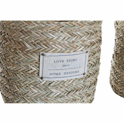 Korb-Set DKD Home Decor Faser (37 x 37 x 34 cm)