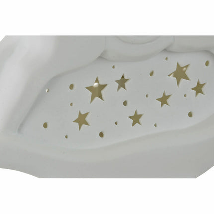 Tischlampe DKD Home Decor 25 x 10 x 23 cm Porzellan Weiß 220 V 25 W