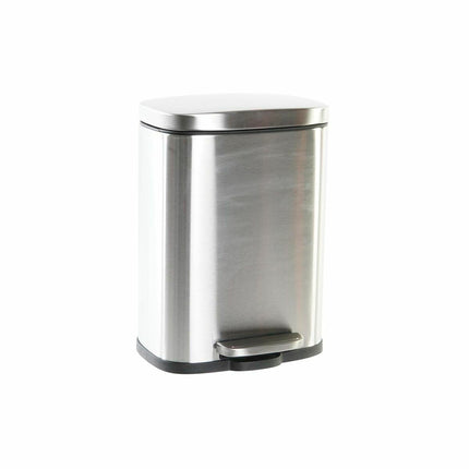 Abfalleimer DKD Home Decor 21,5 x 18,5 x 30 cm Silberfarben Edelstahl 5 L Grundlegend