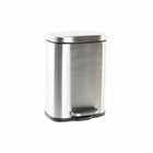 Abfalleimer DKD Home Decor 21,5 x 18,5 x 30 cm Silberfarben Edelstahl 5 L Grundlegend