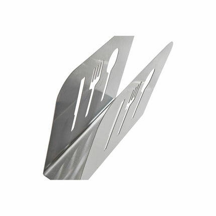 Serviettenring DKD Home Decor Essbestecke 15 x 4 x 12,5 cm Silberfarben Edelstahl