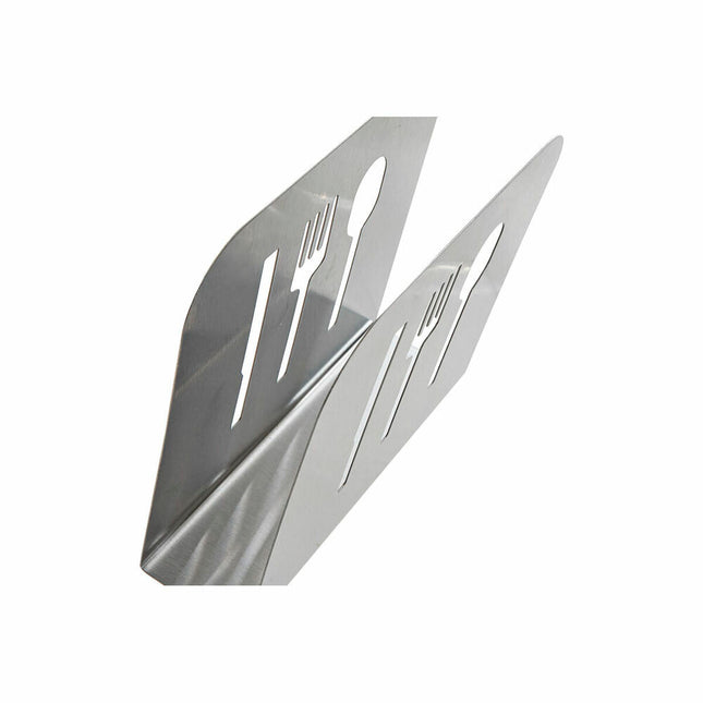 Serviettenring DKD Home Decor Essbestecke 15 x 4 x 12,5 cm Silberfarben Edelstahl