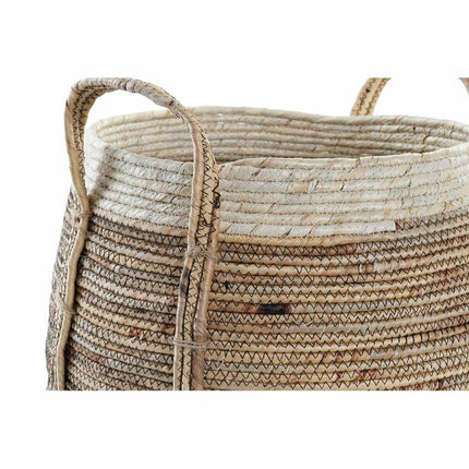Korb-Set DKD Home Decor Tropical Naturfaser Binsen (40 x 40 x 29 cm)
