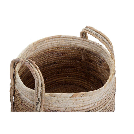 Korb-Set DKD Home Decor Tropical Naturfaser Binsen (40 x 40 x 29 cm)