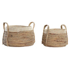 Korb-Set DKD Home Decor Tropical Naturfaser Binsen (40 x 40 x 29 cm)