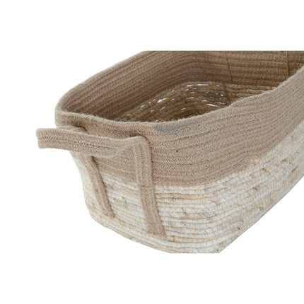 Korbsatz DKD Home Decor Jute Faser Cottage (3 pcs) (36 x 30 x 23 cm)