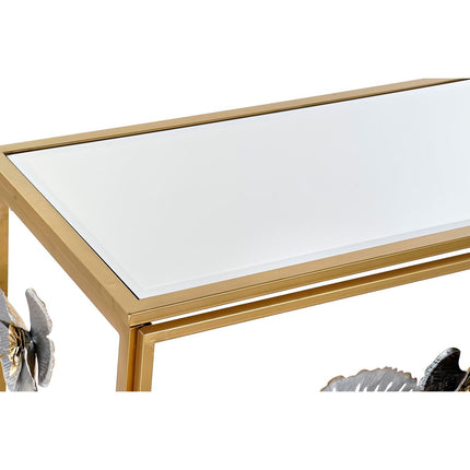Konsole DKD Home Decor Spiegel Grau Gold Metall (108,5 x 38 x 80 cm)
