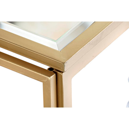 Konsole DKD Home Decor Spiegel Grau Gold Metall (108,5 x 38 x 80 cm)