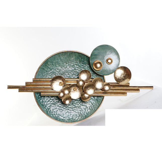 Wanddekoration DKD Home Decor Gold Metall grün (118,7 x 10 x 64 cm)