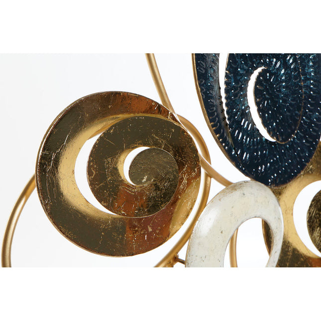 Deko-Figur DKD Home Decor abstrakt Gold Metall grün (58,4 x 8,3 x 51 cm)