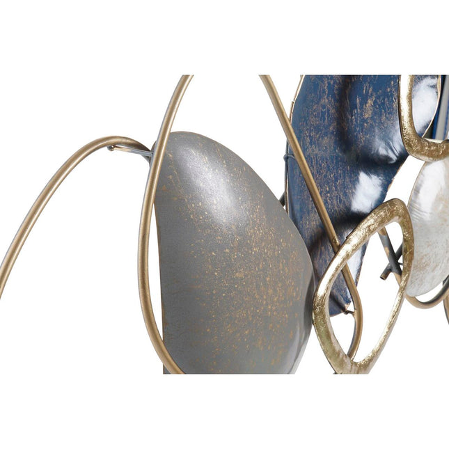 Wanddekoration DKD Home Decor abstrakt Grau Gold Metall Moderne (105,5 x 8,3 x 50,2 cm)