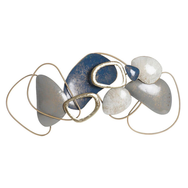 Wanddekoration DKD Home Decor abstrakt Grau Gold Metall Moderne (105,5 x 8,3 x 50,2 cm)