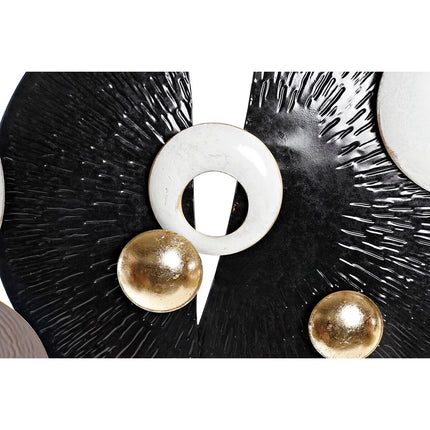 Wanddekoration DKD Home Decor Schwarz Metall Weiß (120 x 8.3 x 56 cm)