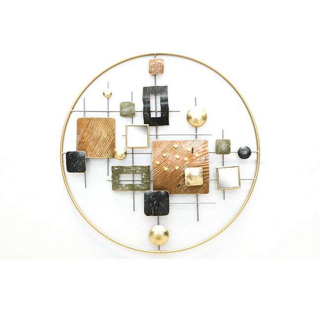 Wanddekoration DKD Home Decor 79 x 6 x 79 cm Sixties abstrakt Gold Kupfer