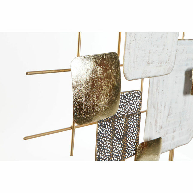 Deko-Figur DKD Home Decor abstrakt Gold Metall Kupfer Weiß (66 x 9 x 48 cm)
