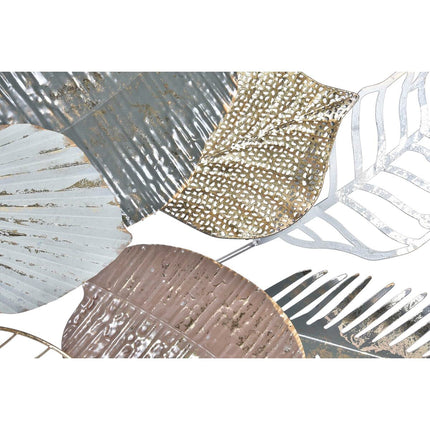 Wanddekoration DKD Home Decor Beige Gold Metall grün Shabby Chic Pflanzenblatt (50 x 8 x 91 cm)