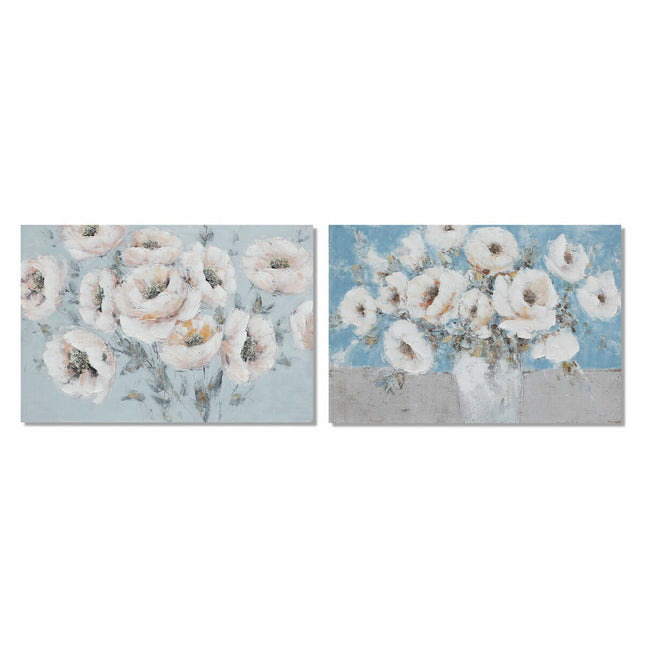 Bild DKD Home Decor 120 x 2,8 x 80 cm Blomster Shabby Chic (2 Stück)