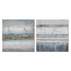 Bild DKD Home Decor 100 x 2,8 x 100 cm abstrakt Moderne (2 Stück)