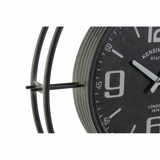 Wanduhr DKD Home Decor Kristall Schwarz Eisen (64 x 9 x 73 cm)