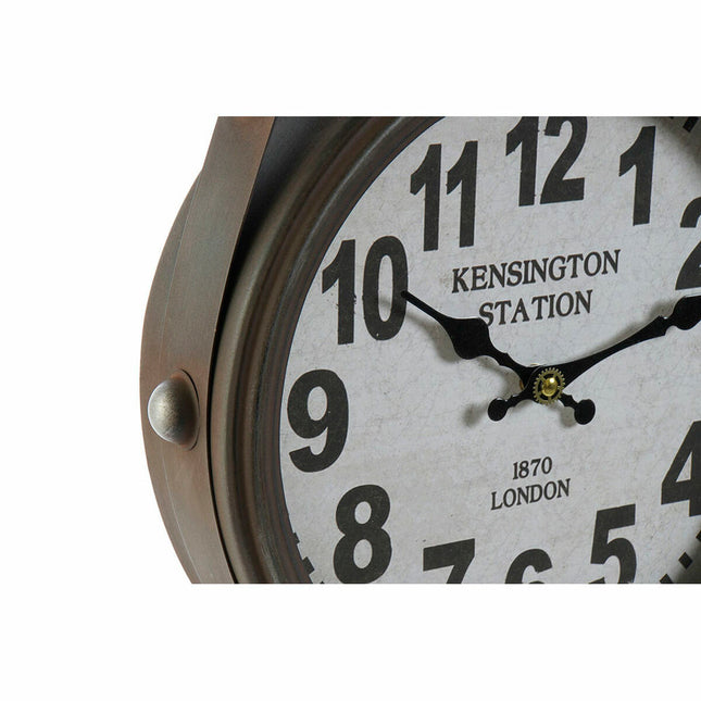Wanduhr DKD Home Decor Kristall Schwarz Eisen (33 x 8 x 58 cm)
