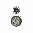 Wanduhr DKD Home Decor Kristall Schwarz Eisen (33 x 8 x 58 cm)