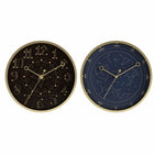 Wanduhr DKD Home Decor Schwarz Blau Aluminium 30 x 4 x 30 cm Moderne (2 Stück)