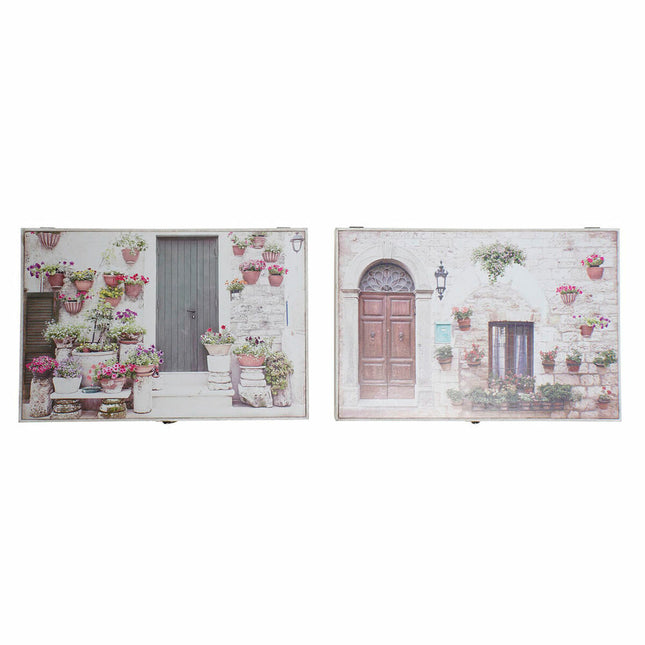 Schlüsselschrank DKD Home Decor Grau Weiß Holz MDF (46.5 x 6 x 31.5 cm) (2 pcs)