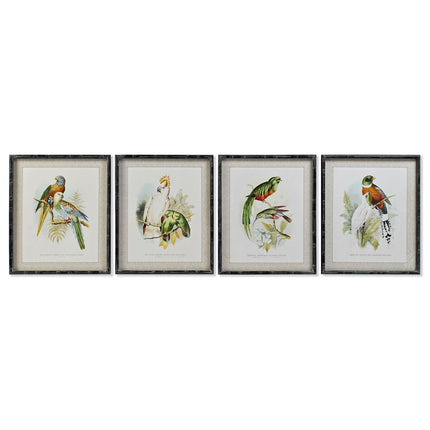 Bild DKD Home Decor 50 x 2 x 60 cm Vögel Moderne (4 Stücke)