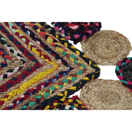 Teppich DKD Home Decor Baumwolle Bunt Jute (120 x 180 x 1 cm)