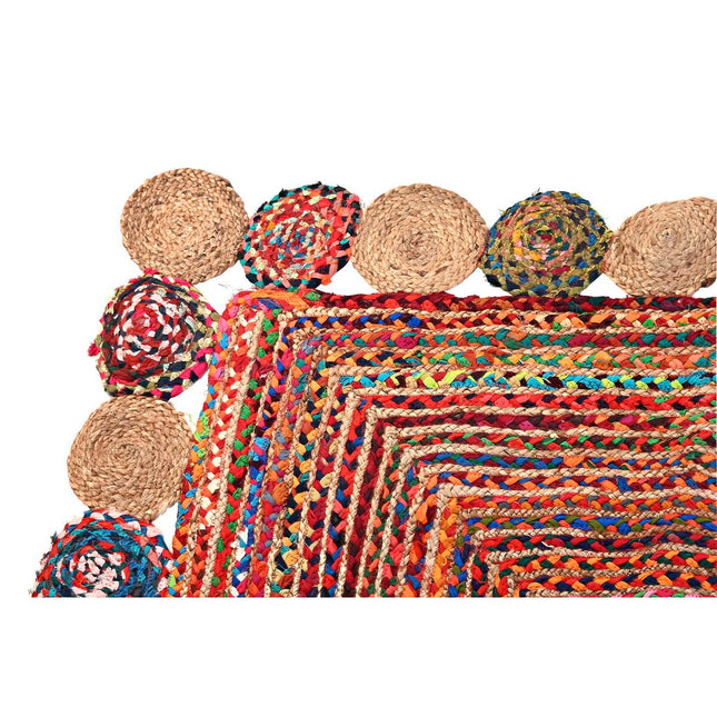 Teppich DKD Home Decor Baumwolle Bunt Jute (200 x 290 x 1 cm)