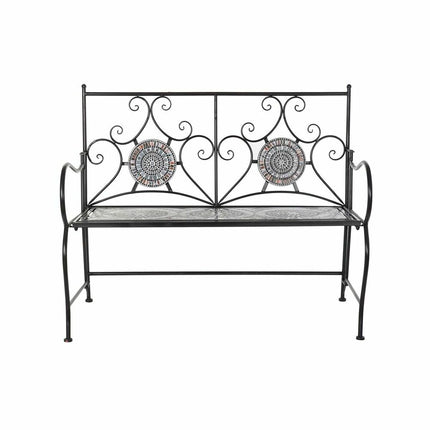 Bank DKD Home Decor aus Keramik Mosaik schmiedeeisern (111 x 54 x 88 cm)