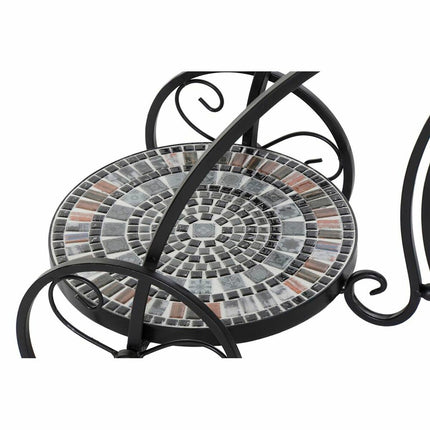Blumentopf DKD Home Decor Fahrrad aus Keramik Mosaik Schwarz Bunt schmiedeeisern 70 x 28 x 57 cm (70 x 28 x 57 cm)