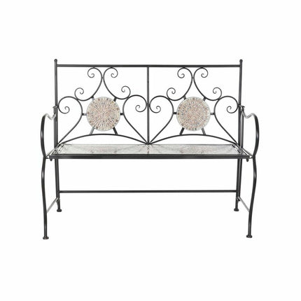 Bank DKD Home Decor aus Keramik Mosaik schmiedeeisern (111 x 54 x 88 cm)
