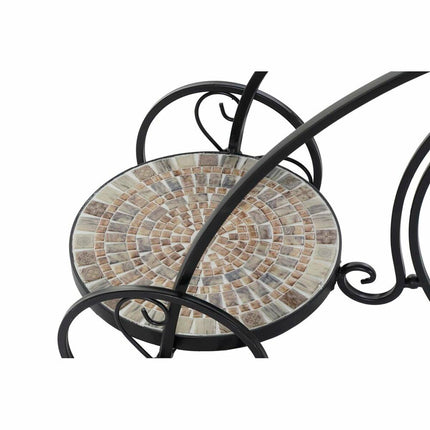Blumentopf DKD Home Decor Fahrrad aus Keramik Mosaik Schwarz Bunt schmiedeeisern 70 x 28 x 57 cm (70 x 28 x 57 cm)