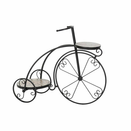 Blumentopf DKD Home Decor Fahrrad aus Keramik Mosaik Schwarz Bunt schmiedeeisern 70 x 28 x 57 cm (70 x 28 x 57 cm)