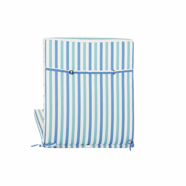 Kissen DKD Home Decor Hängematten 190 x 60 x 5 cm Streifen Weiß Himmelsblau Marineblau (190 x 60 x 5 cm)