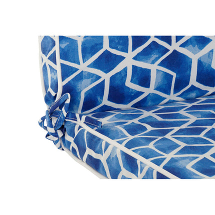 Kissen DKD Home Decor Blau Hängematten 190 x 60 x 5 cm Weiß Geometrisch (190 x 60 x 5 cm)
