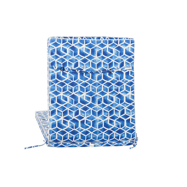 Kissen DKD Home Decor Blau Hängematten 190 x 60 x 5 cm Weiß Geometrisch (190 x 60 x 5 cm)
