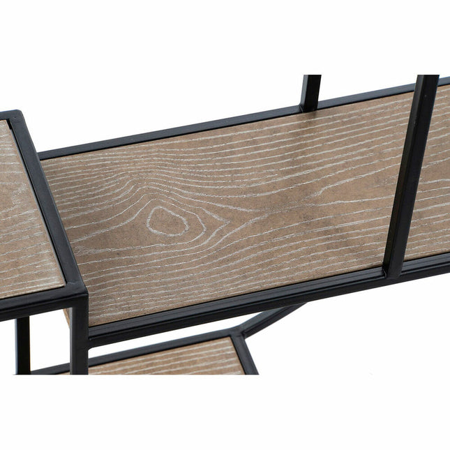 Regal DKD Home Decor 80 x 17 x 80 cm natürlich Schwarz Metall Holz MDF