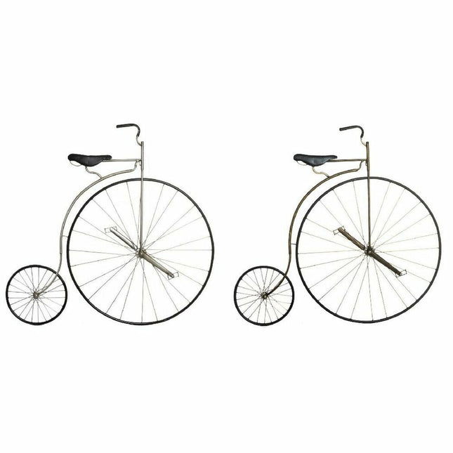 Wanddekoration DKD Home Decor 100 x 95 x 4,5 cm Schwarz Fahrrad Vintage (2 Stück)