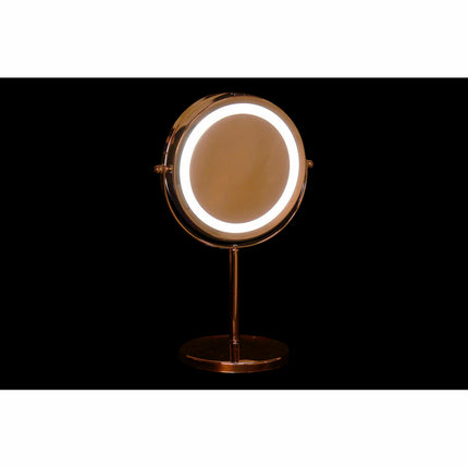 Vergrößerungsspiegel mit LED DKD Home Decor Silberfarben (21,5 x 13,5 x 32,5 cm)