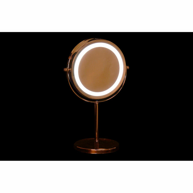 Vergrößerungsspiegel mit LED DKD Home Decor Silberfarben (21,5 x 13,5 x 32,5 cm)