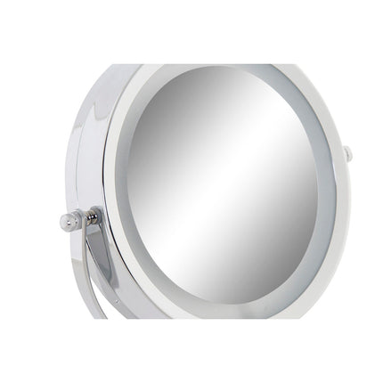 Vergrößerungsspiegel mit LED DKD Home Decor Silberfarben (21,5 x 13,5 x 32,5 cm)