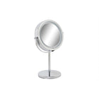 Vergrößerungsspiegel mit LED DKD Home Decor Silberfarben (21,5 x 13,5 x 32,5 cm)