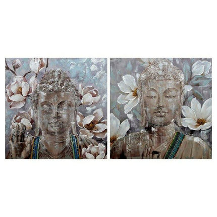 Bild DKD Home Decor 100 x 3 x 100 cm Blomster Orientalisch (2 Stück)