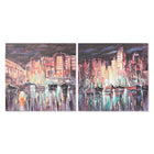 Bild DKD Home Decor Stadt 80 x 3 x 80 cm Loft (2 Stück)