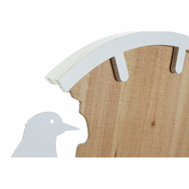 Wanduhr DKD Home Decor Schwarz Braun Weiß Eisen Fugl 50 x 4 x 50 cm Holz MDF (2 Stück)