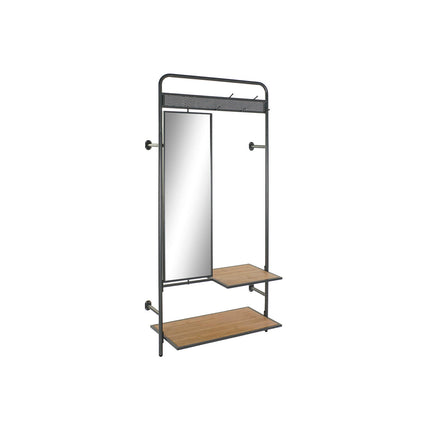 Eingangsbereich DKD Home Decor Spiegel Metall Holz Braun Dunkelgrau (84,5 x 40 x 187 cm)