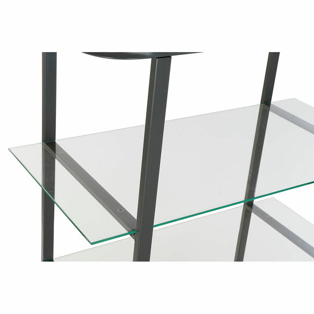Regal DKD Home Decor Kristall Metall Holz Braun Dunkelgrau 2 Regale (80 x 40 x 121 cm)